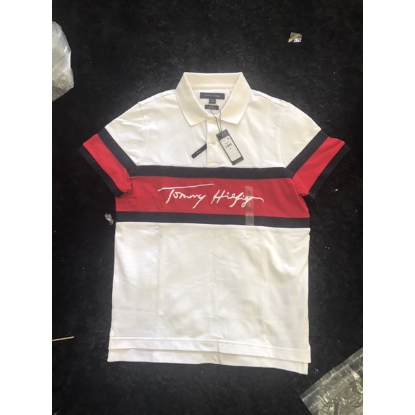 Áo thun polo tm nam slim phối đỏ xịn