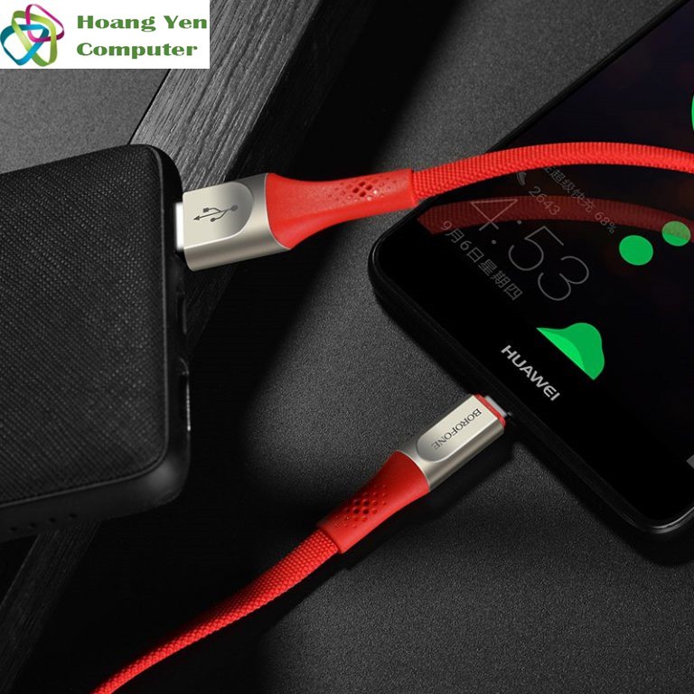 Cáp Sạc TYPE C Borofone BU7 Dài 1.2M Dây Dù Cho Android - BH 12 Tháng 1 đổi 1 (MÀU SẮC NGẪU NHIÊN) - Hoàng Yến Computer