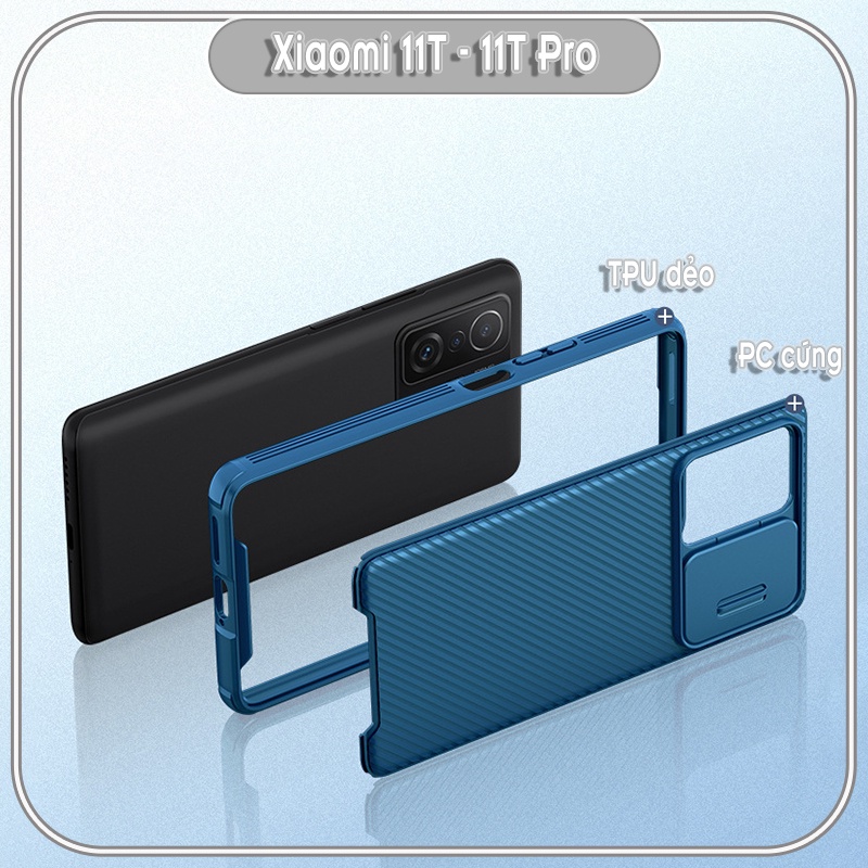 Ốp lưng cho Xiaomi 11T - 11T Pro Nillkin CamShield Pro che camera - HÀNG NHẬP KHẨU