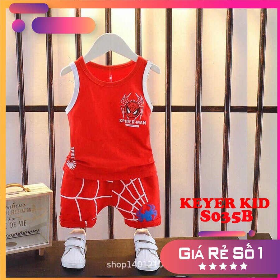 Quần Áo Trẻ Em Mặc Hè, Hình Nhện Spiderman Chất Cotton mềm mịn co giãn Có ẢNH THẬT, Size 6-22kg Keyer Kid