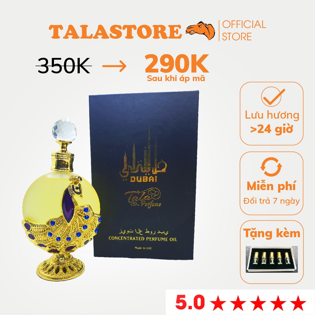 Tinh Dầu Nước Hoa Dubai Công Phượng Hoàng Gold 35ml, mùi cho nam và nữ, lưu hương 24 giờ, có tem niêm phong