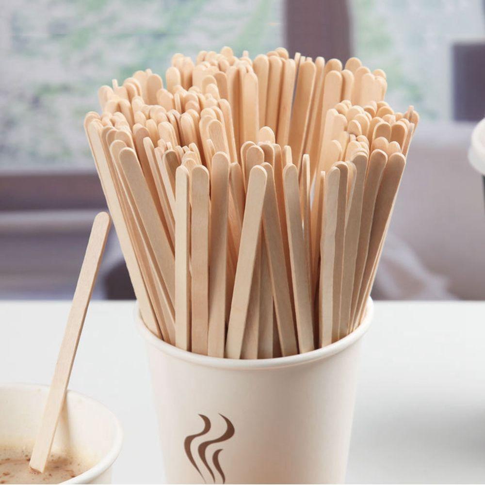 Bộ 100 Que Khuấy Đồ Uống Nóng Lạnh Tự Nhiên Phân Hủy Sinh Học Dùng Tại Nhà / Quán Bar