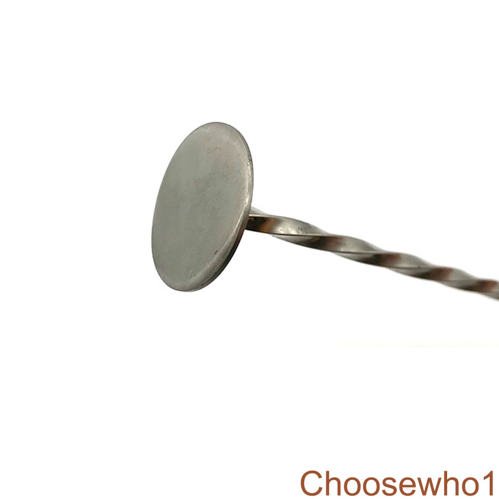 [Choosewho1] Long Handle Wine Stirrer Bar Pub Home Kitchen Beverage Blender Twist Cup Stainless Steel Stirring Spoon