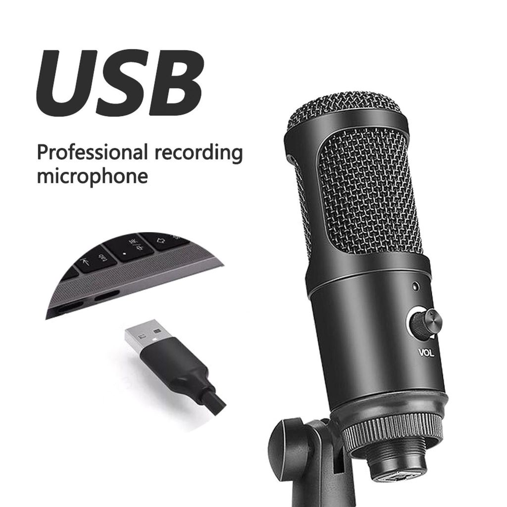MICRO LIVESTREAM THU ÂM USB K1 KHÔNG CẦN SOUNDCARD - KÈM GIÁ ĐỠ 3 CHÂN