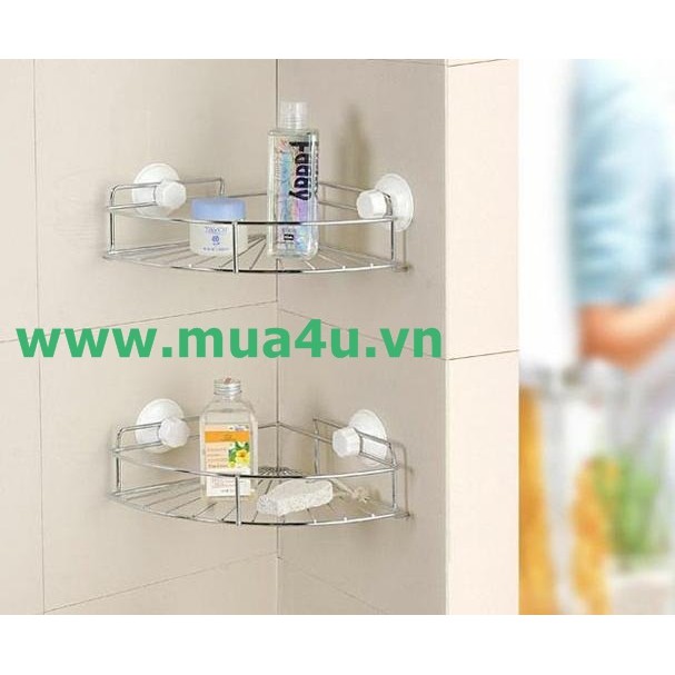 Giá để đồ nhà tắm hút chân không inox- siêu chắc