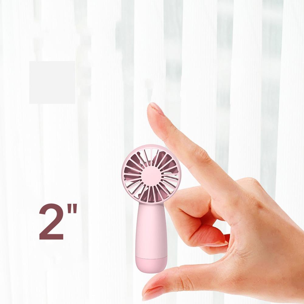 Quạt Làm Mát Cầm Tay Cỡ Nhỏ Không Ồn Kèm Dây Sạc USB Tiện Dụng Mang Theo Du Lịch Cho Học Sinh