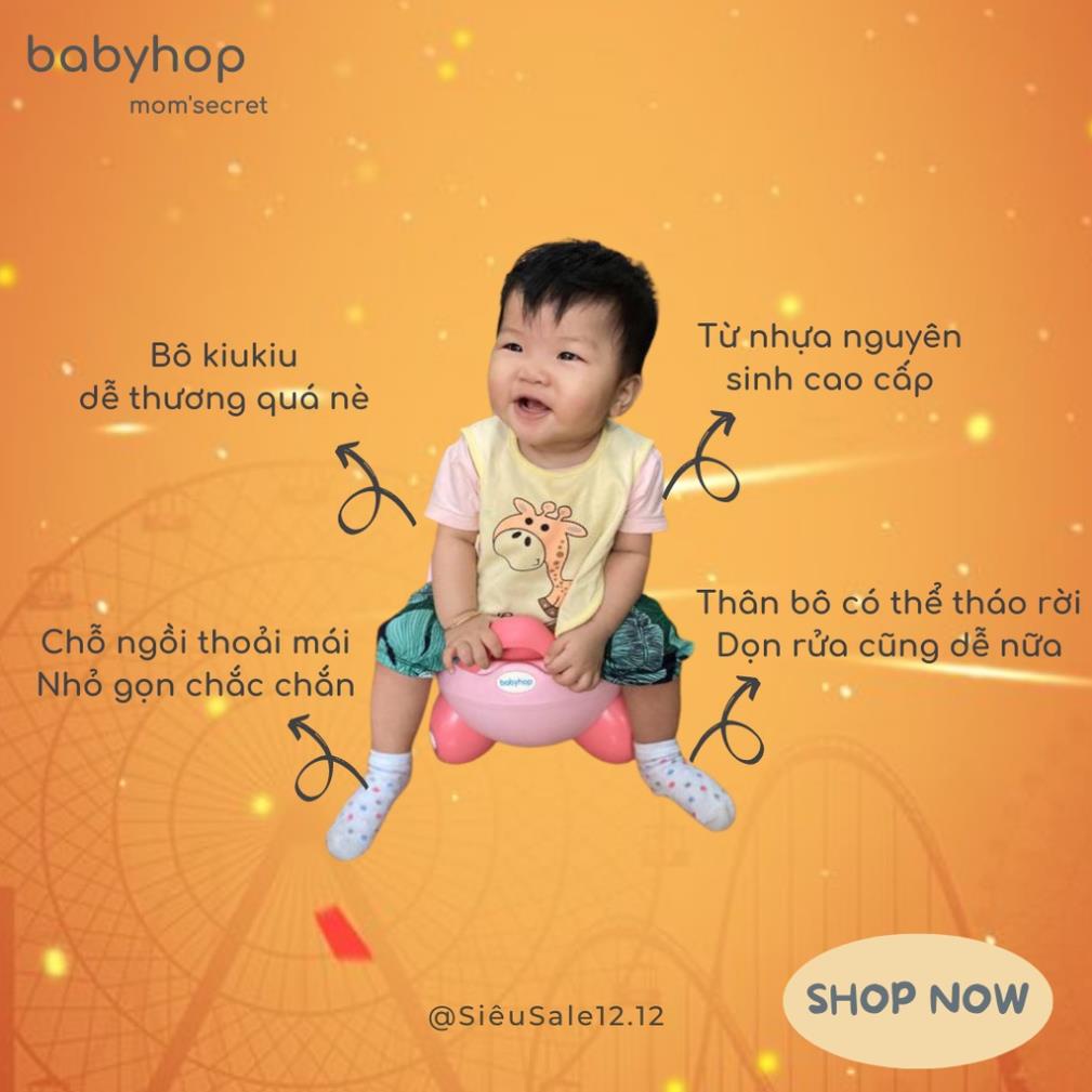 [FREESHIP] Bô cho bé Babyhop phù hợp với trẻ em 6 tháng đến 5 tuổi chống trơn trượt có chỗ dựa và khay màu patel