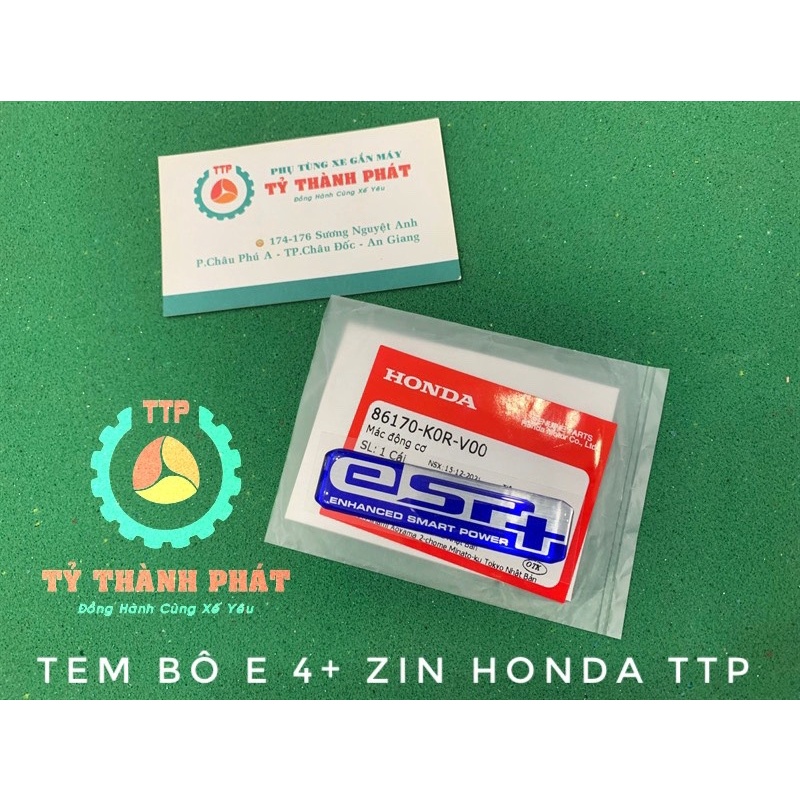 Tem bô E SH 20 chử ESP+ Xanh zin