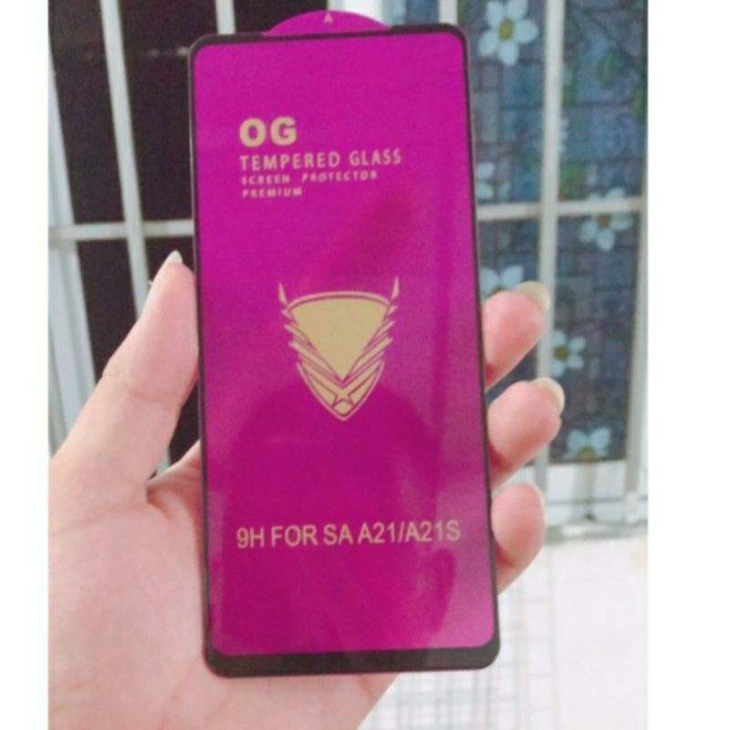 Kính cường lực Full màn 9H OG cho Samsung galaxy A21s / A21 siêu bền