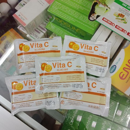 Viên ngậm Vita C Glucose gói 24 viên - Bổ sung khoáng chất