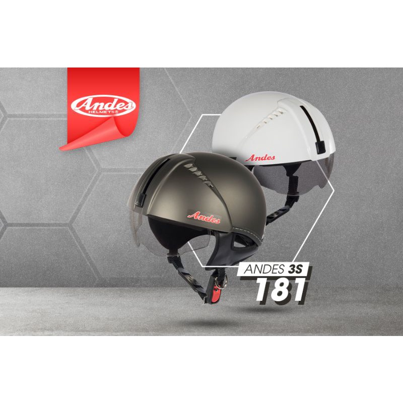 Mũ bảo hiểm nửa đầu Andes 181 có kính âm chính hãng, bảo hành 12 tháng