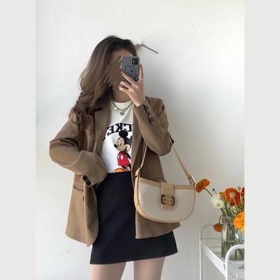 Ảnh thật 3 hình cuối-HC243.Áo blazer dáng ngắn xuân thu Hàn Quốc | BigBuy360 - bigbuy360.vn