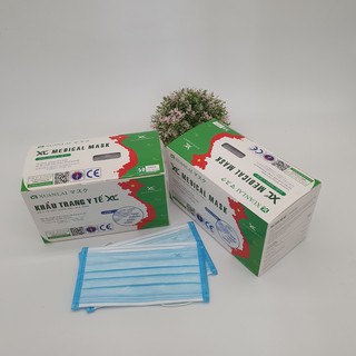 Hộp 50 chiếc Khẩu Trang Y Tế 4 Lớp Giấy Kháng Khuẩn Hàng Chuẩn Công Ty