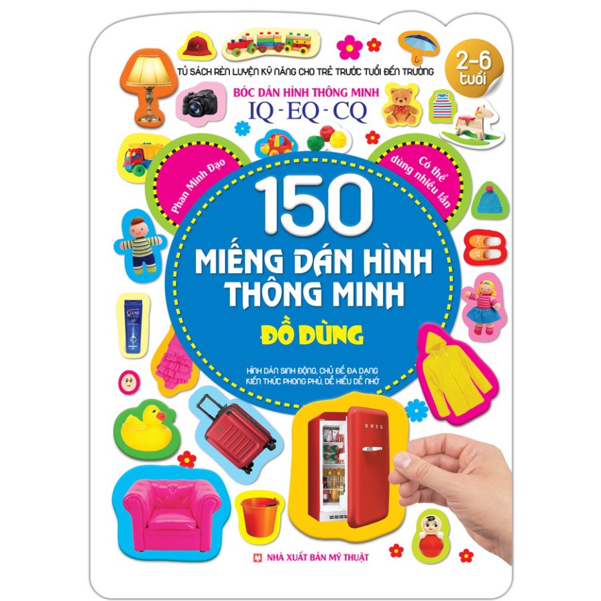 Sách - Bóc dán hình thông minh IQ-EQ-CQ 150 miếng dán hình thông minh - Trái cây rau củ