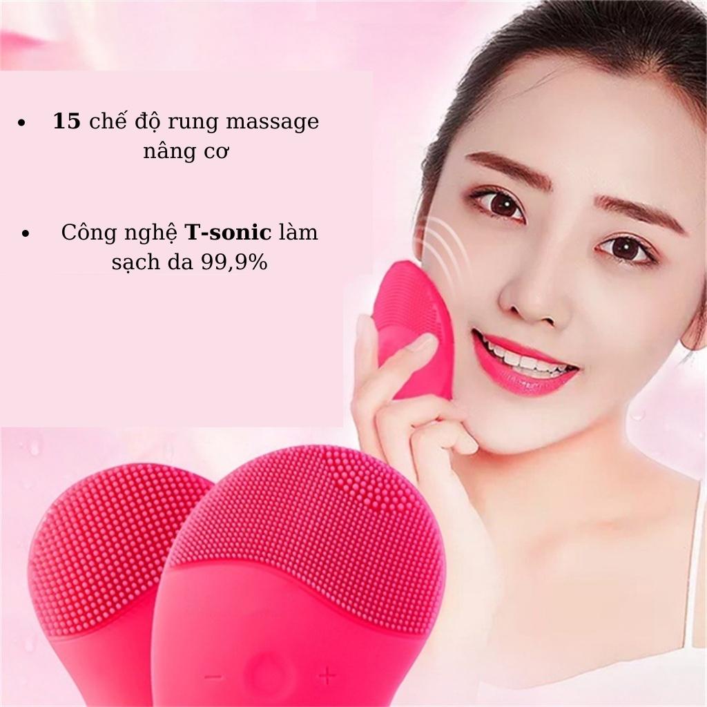 Máy rửa mặt mini cầm tay SK1068 cao cấp, máy rửa mặt massage chống nước, bảo hành 1 đổi 1 Dinh Dinh