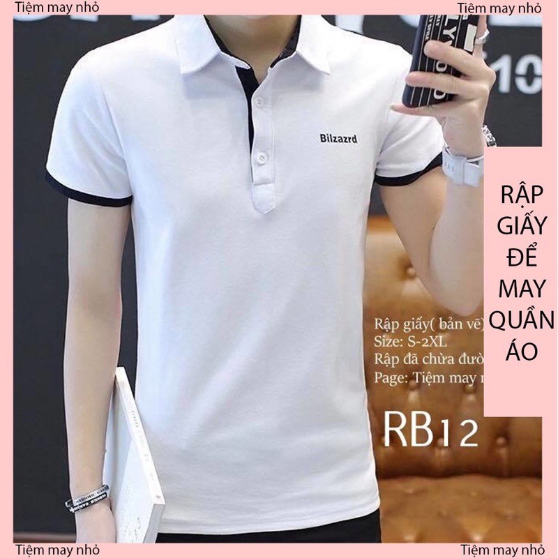 RB12_Rập giấy may áo polo nam