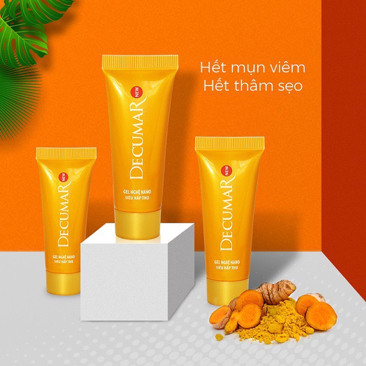 Gel ngừa mụn sáng da Decumar New Nano Nghệ 20g - Mẫu đầu tiên