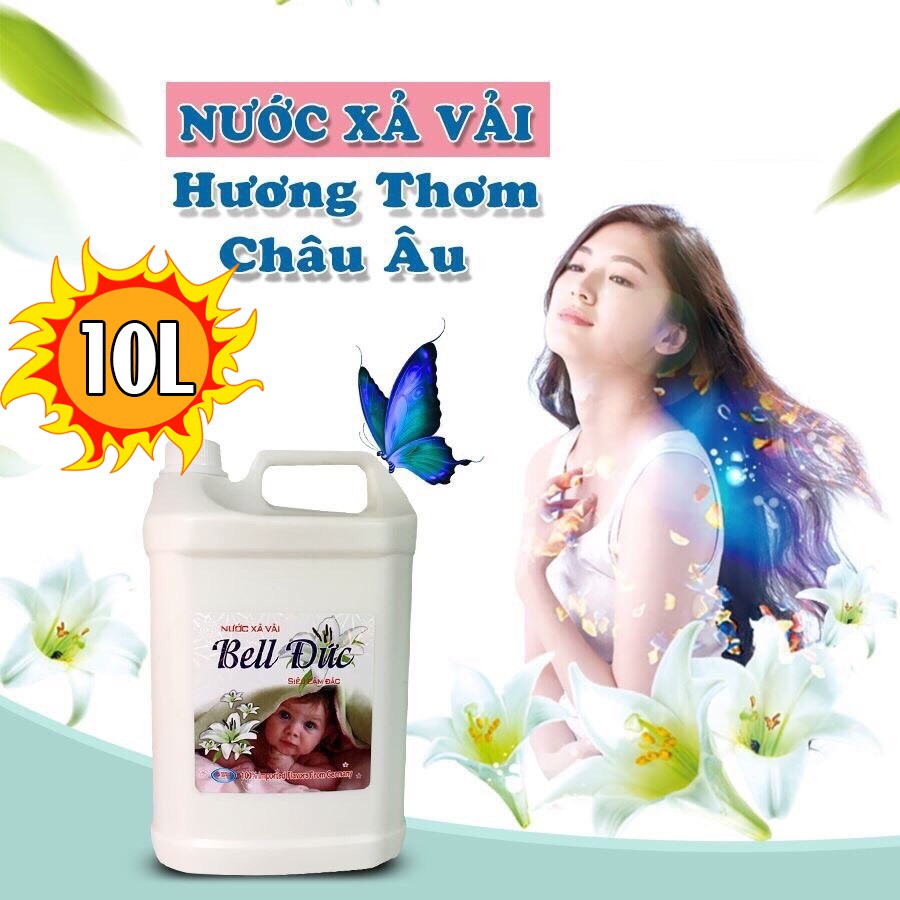 Nước xả vải, bell đức, Hương Thơm dịu nhẹ đậm chất Châu Âu Can 10L