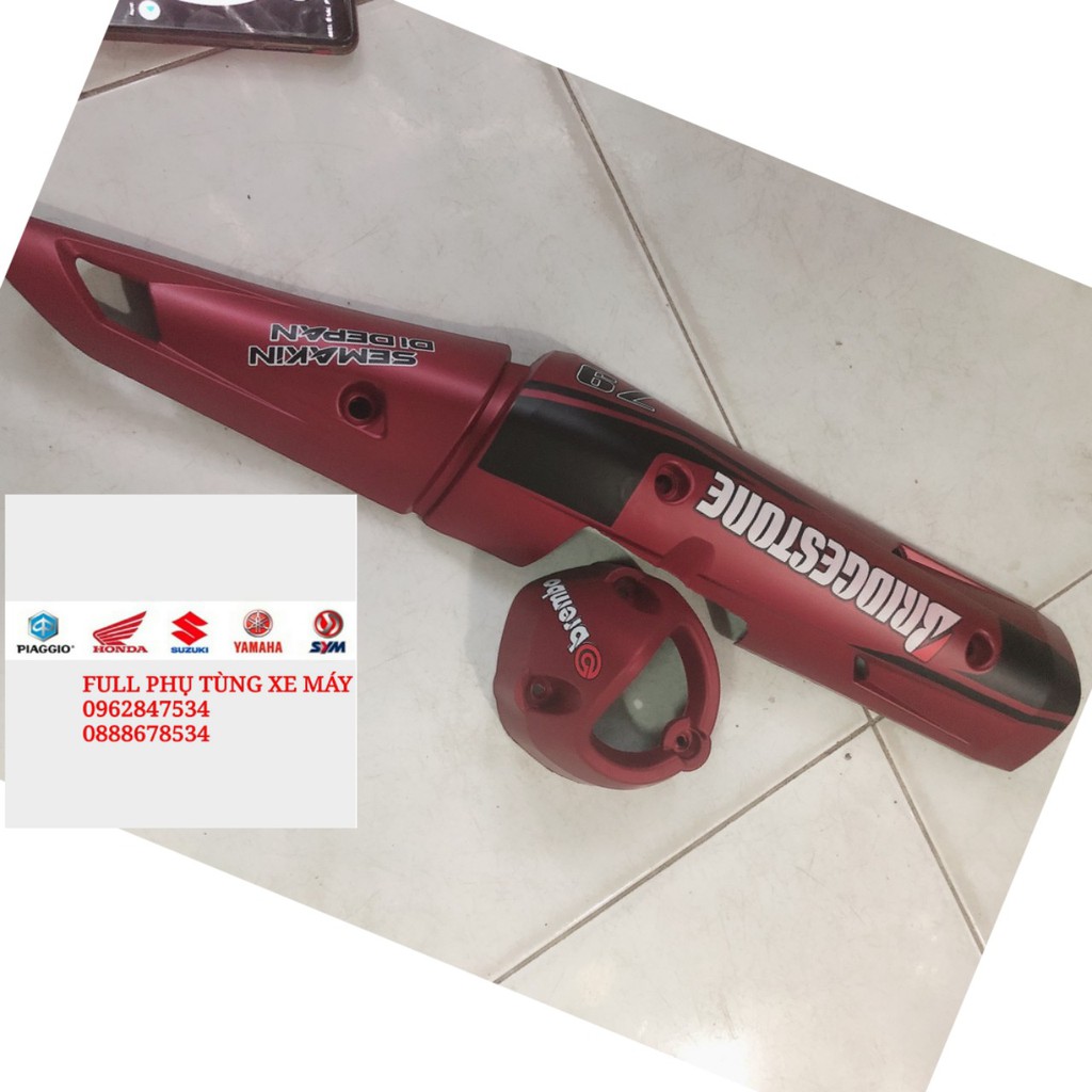 Combo ốp bô EXCITER 150 đỏ nhám