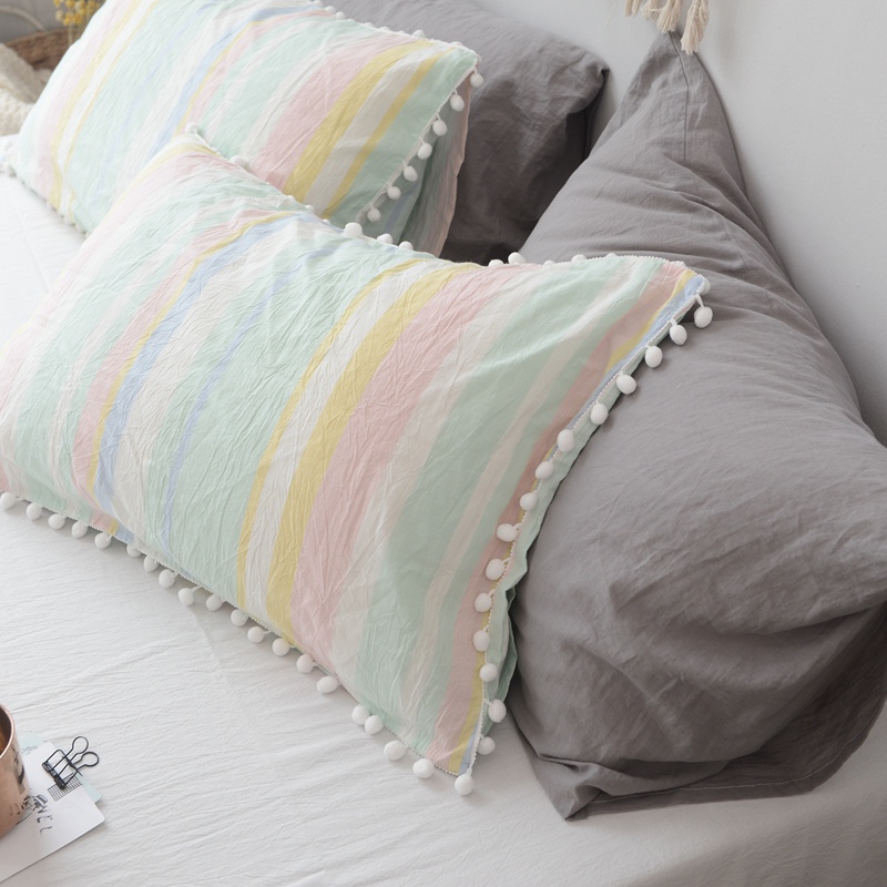 Cotton Sarung Bantal Vỏ gối cotton mềm mại Thiết kế bóng dễ thương Phong cách Nhật Bản Vỏ gối dễ thương | BigBuy360 - bigbuy360.vn