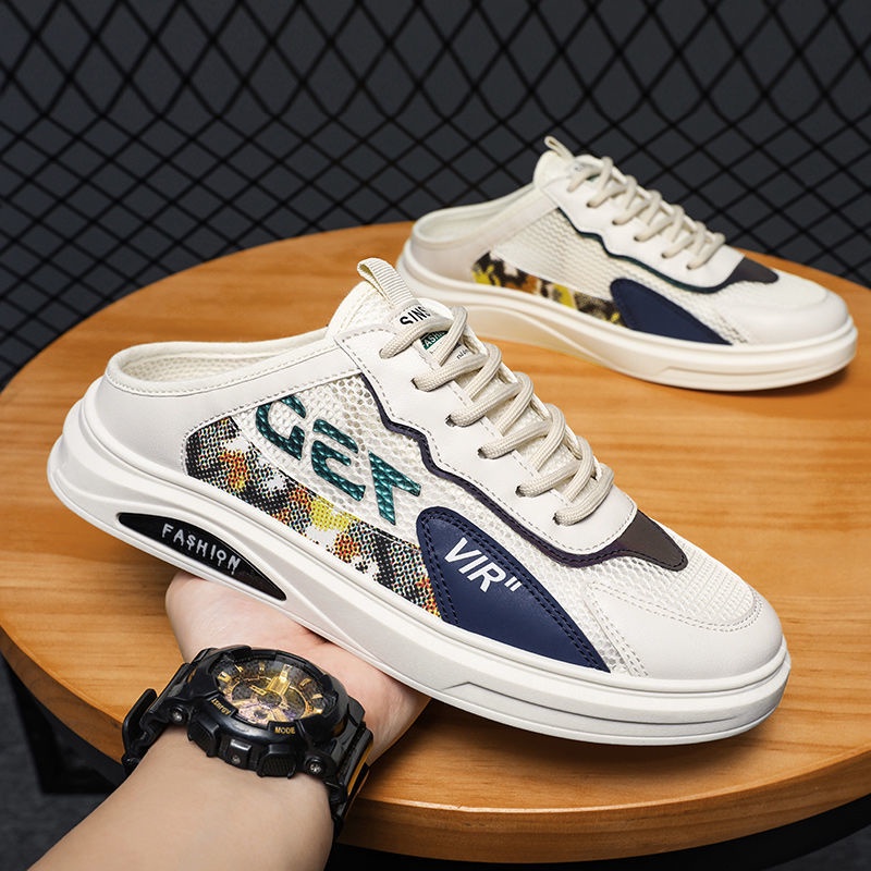 Giày oxford Mùa Hè Mới Hở Gót Không Có Gót Cho Nam