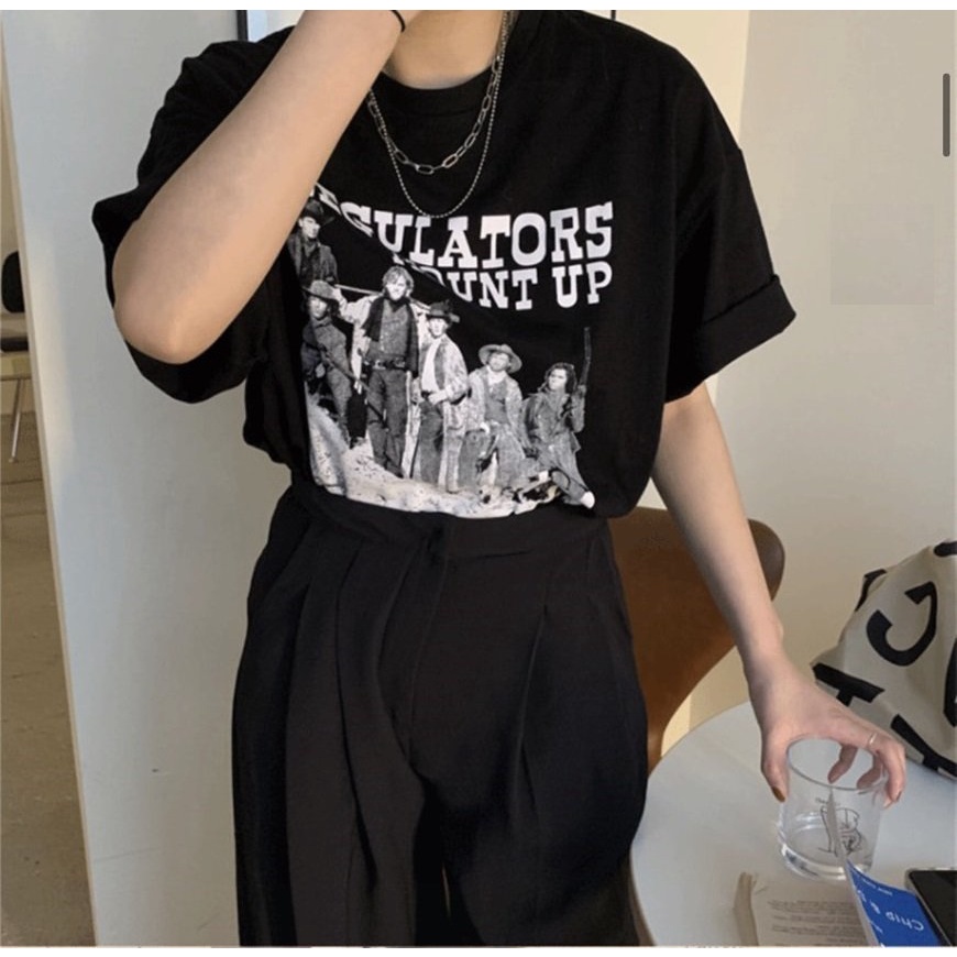 Áo Thun Regul Form Rộng PEONYB Nữ [FREESHIP]  Phông tay lỡ in hình loang vintage, 3158 retro cá tính Ulzzang