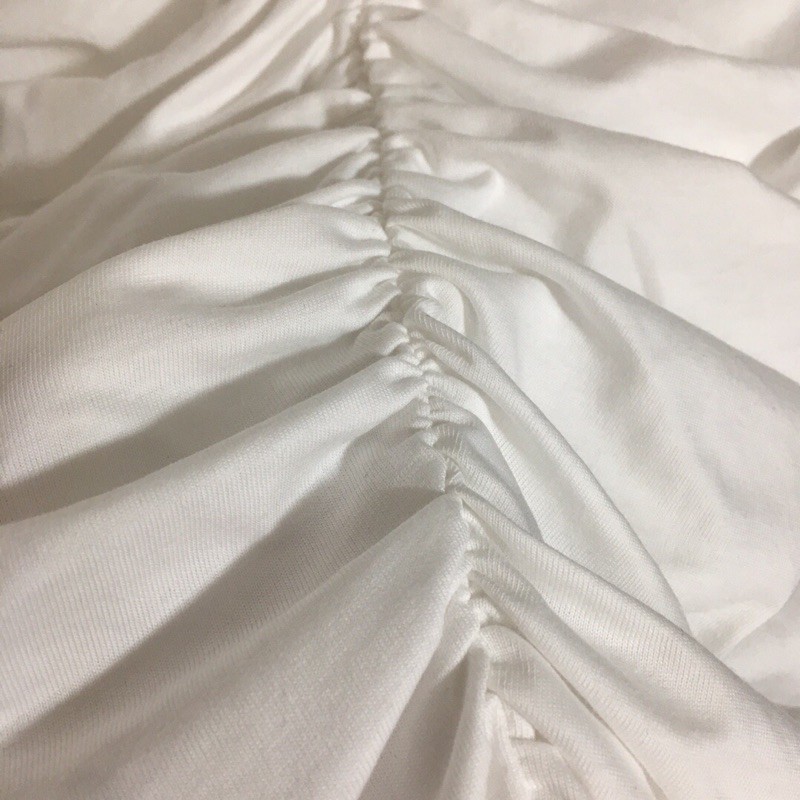 Áo phông không tay ôm eo xếp ly của Gann* hàng cao cấp có dây kéo bên hông