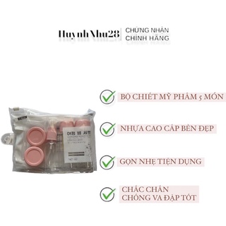 Bộ chiết mỹ phẩm 5 món màu hồng cute