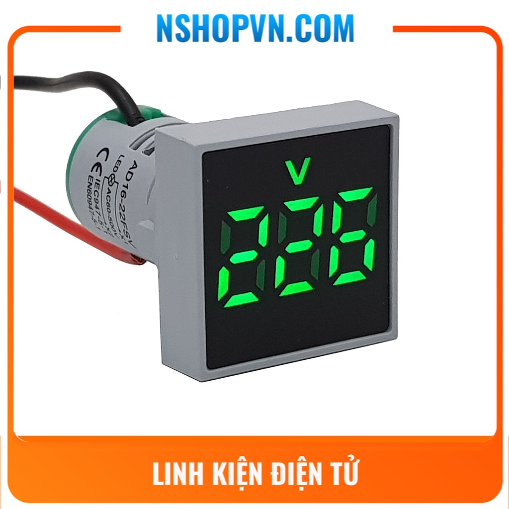 Đồng hồ đo điện áp AC 20-500V màu xanh lá / màu đỏ