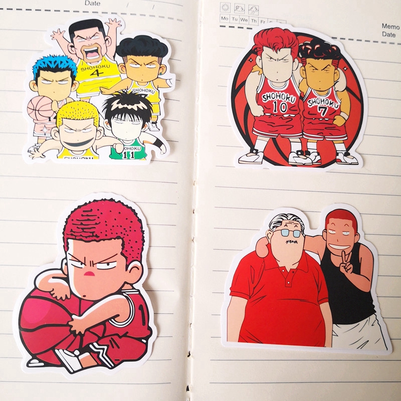 Bộ 1 / 4 Miếng Dán Hoạt Hình Slam Dunk Chống Thấm Nước