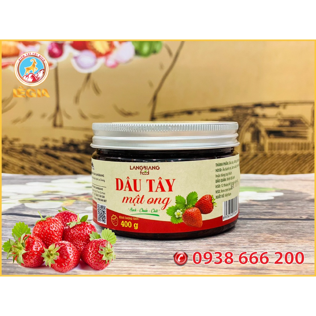 MỨT DÂU TÂY MẬT ONG LANGBIANG FOOD 400G