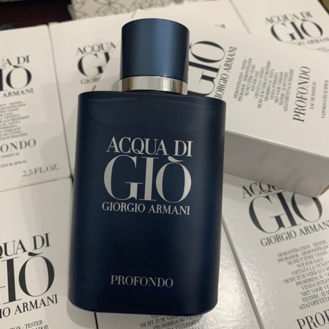 Nước hoa nam tester Acqua Di Giò Profondo edp 75ml (hộp như hình)