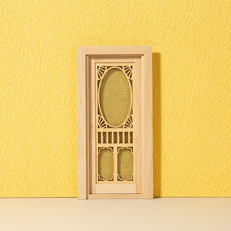 Mô Hình Cửa Chạm Khắc Rỗng Mini 1 / 12 Độc Đáo Trang Trí Nhà Búp Bê