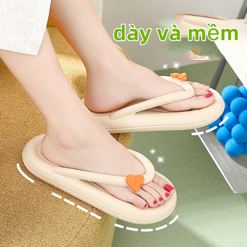 Dép Xỏ Ngón Đế Dày Chống Trượt Thời Trang Đi Biển Cho Cặp Đôi