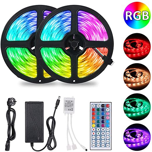 BỘ DÂY LED DÁN RGB SIÊU DÀI 10 20 MÉT NHÁY THEO NHẠC TRANG TRÍ NHÀ PHÒNG BÀN LÀM VIỆC