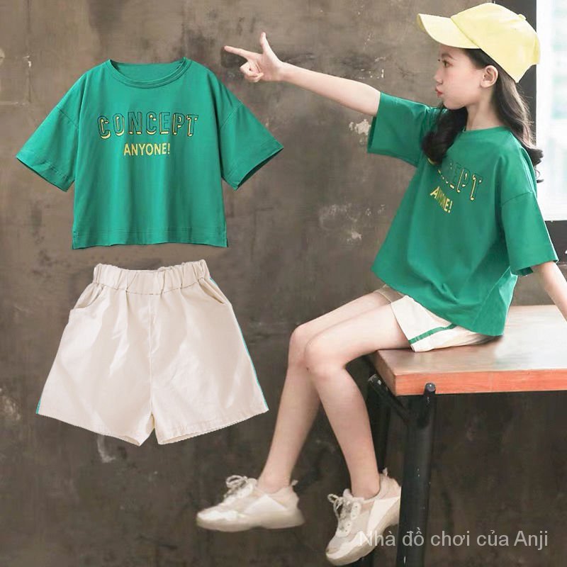 Set Đồ Bộ Cotton Phong Cách Hàn Quốc Cho Bé Gái