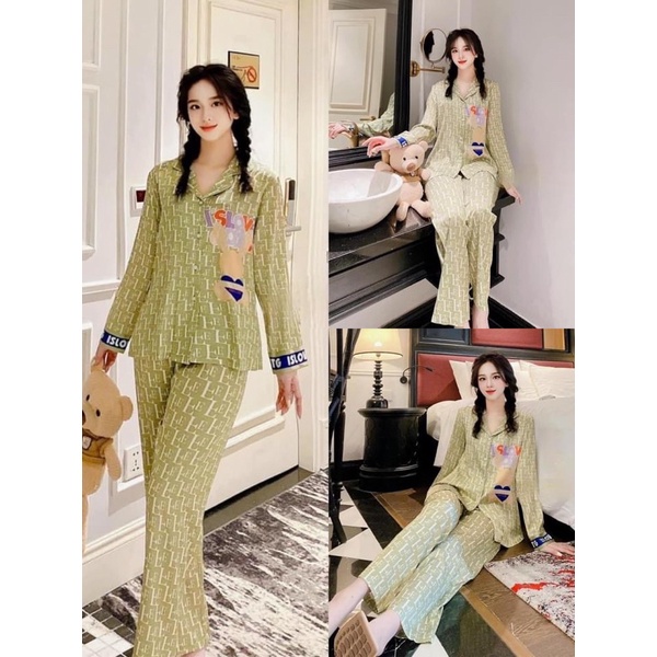 Bộ pijama satin lụa cao cấp (sz dưới 60kg)