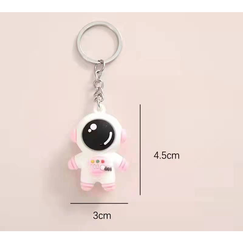 Móc Khóa Búp Bê Phi Hành Gia Sáng Tạo Gắn Quả Bông Cho Cặp Đôi