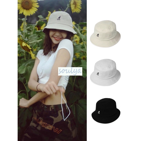 Blackpink Mũ Bucket Chất Liệu Canvas In Hình Lisa Xiao Zhan Kangol
