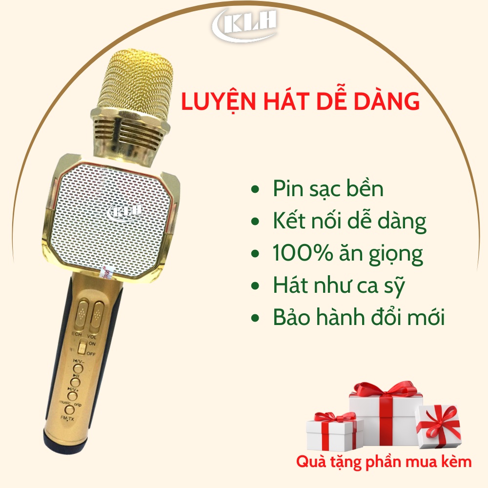 Mic tập hát cực hay, Micro karaoke sd10 hát ăn giọng bắt bluetooth ko dây - KLH