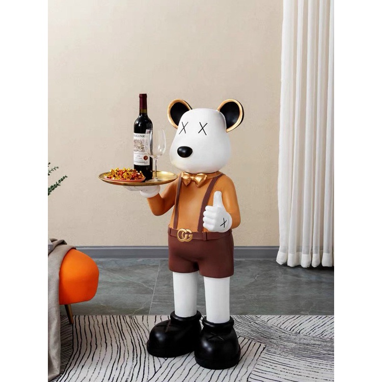 Gấu BearBrick-Khay để đồ hình Gấu BearBrick sang chảnh-Mã 4403A-kt 36x41x75cm-decor nhà của,kệ,tủ,quà tặng đẹp