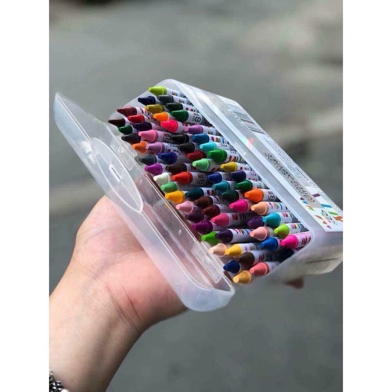 Hộp bút màu sáp 64 chi tiết hàng xuất nhật