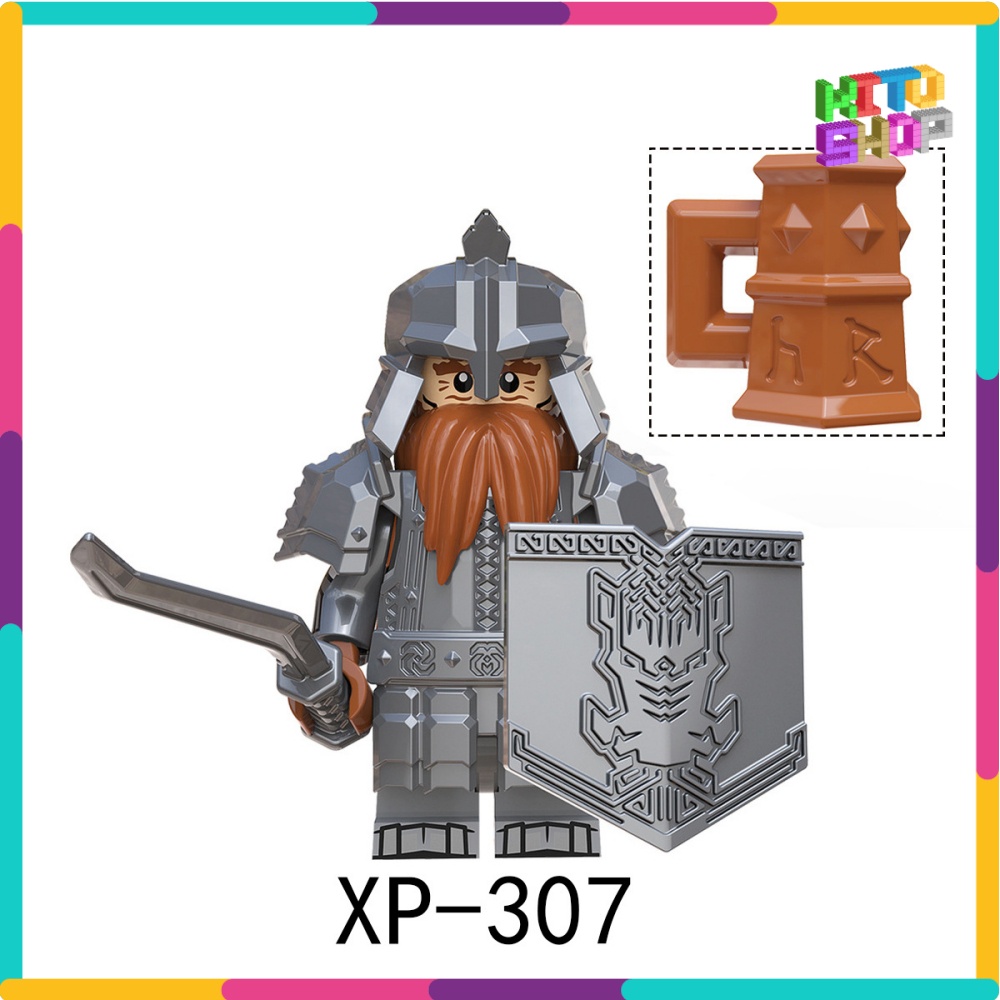 Minifigures Xếp Hình Lắp Ráp Lính Lord Of The Ring Người Lùn Phim Chúa Tể Những Chiếc Nhẫn KORUIT KT1040