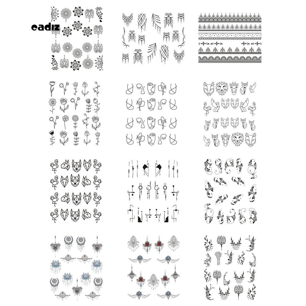 Tờ hình dán móng tay trang trí nghệ thuật đáng yêu