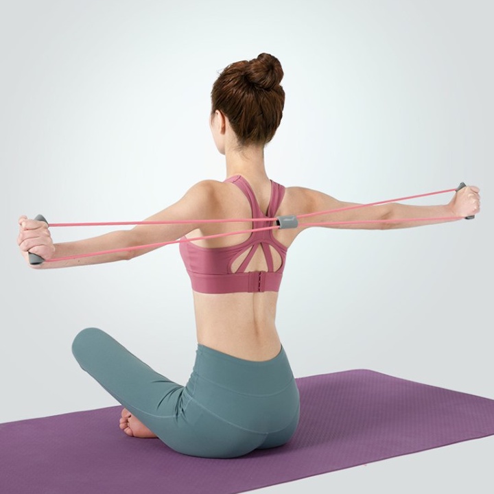 Dây kéo đàn hồi thể lực tập tay đa năng GYM Yoga ❤️ Dây kéo đàn hồi số 8 tập vai, tay, lưng, bụng