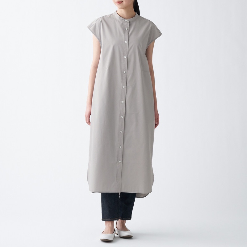 Muji Đầm Co Giãn Tay Liền