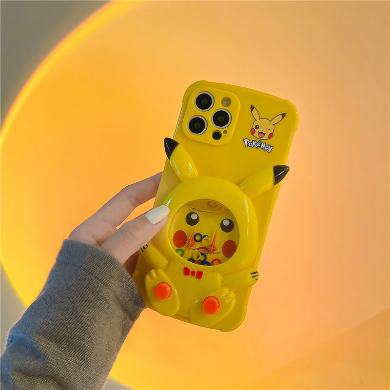 Ốp Điện Thoại Hình Máy Chơi game Ba Chiều Pikachu Cho Iphone 7 / 7plus / 8 / 8plus / x / xs / se / xr / 11 / 12 / 13 / pro / max