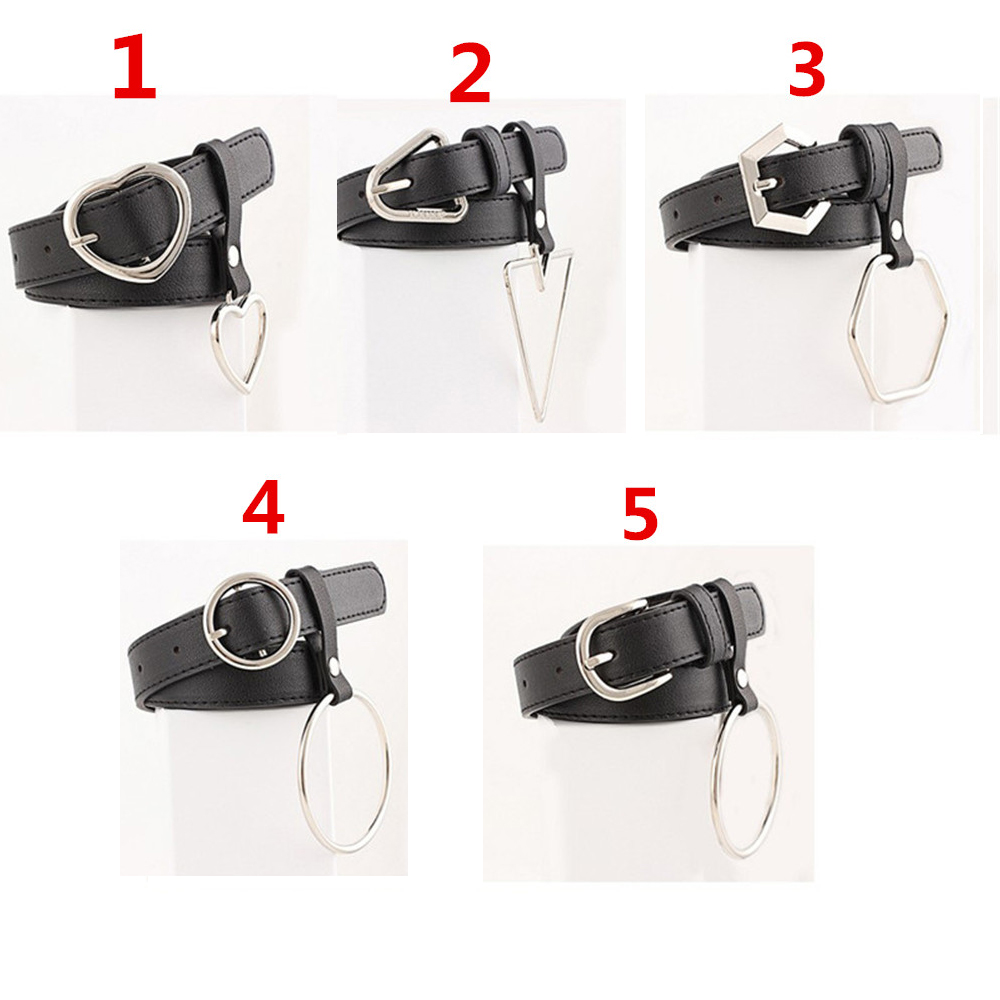 Thắt lưng da PU gài khóa kim loại có thể điều chỉnh cho nữ