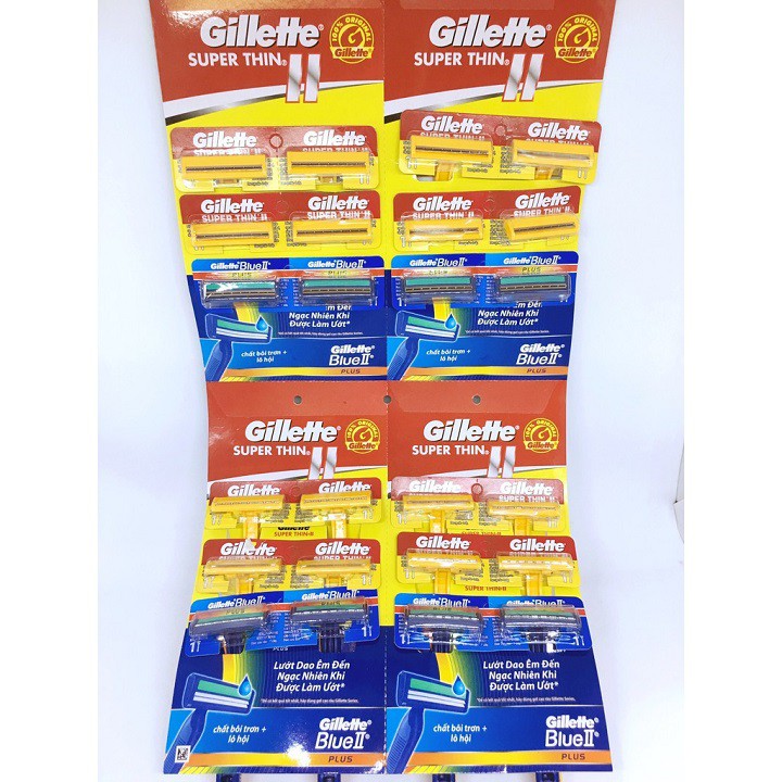 Dao cạo râu Gillette (Vỉ 24 cây VÀNG và XANH)