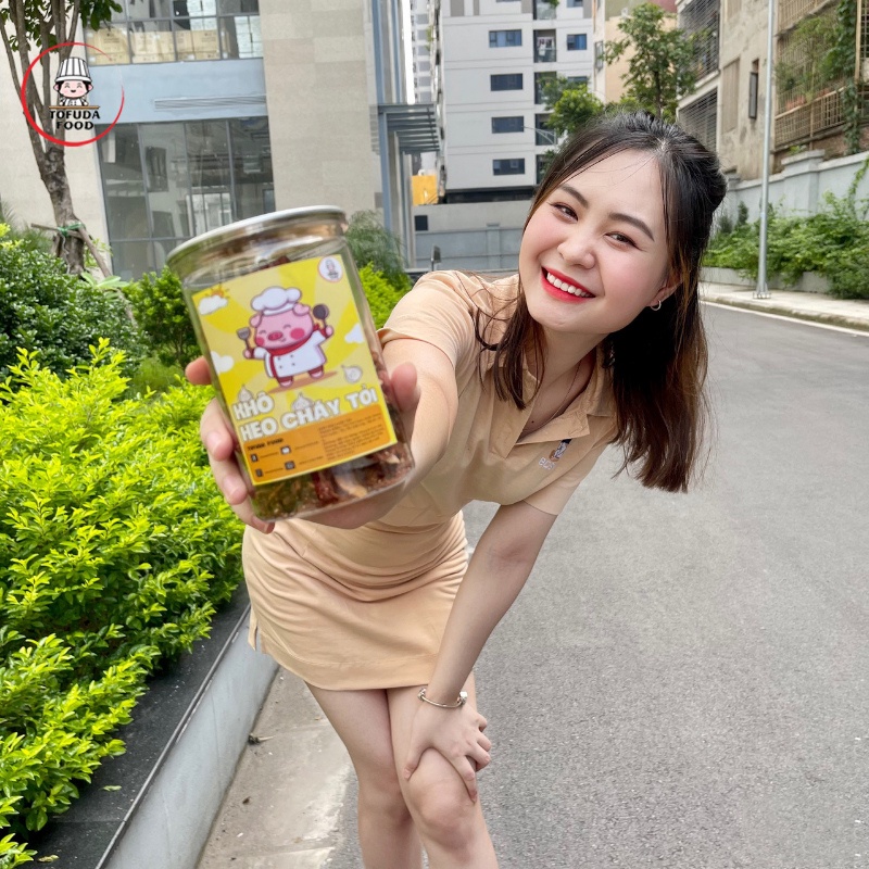 Khô heo cháy tỏi 200g khô lợn loại ngon cay bơ tỏi TOFUDA KHBT200 | BigBuy360 - bigbuy360.vn